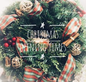 xmas opening times